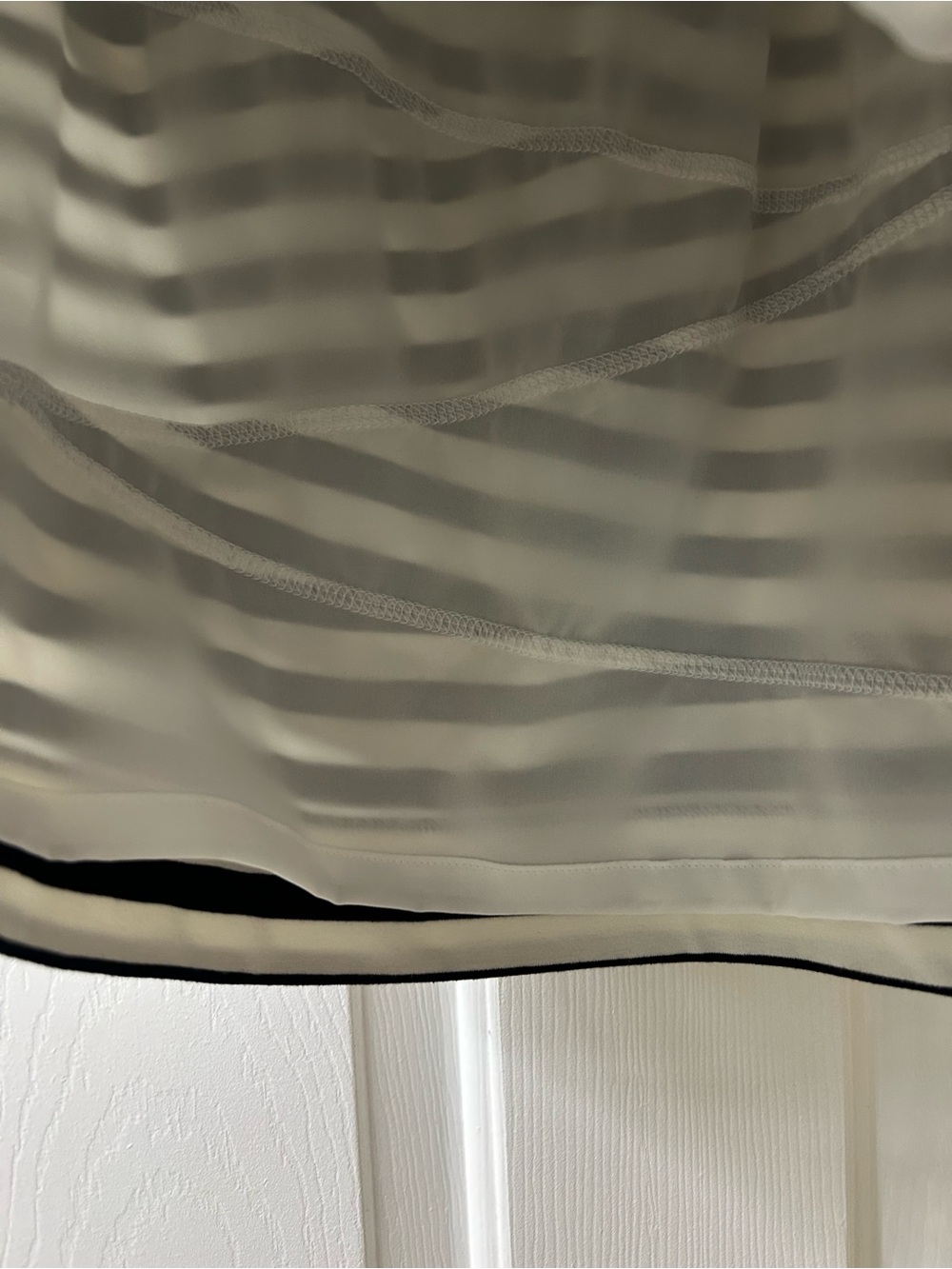 WHBM Black & White Striped Ruffle Layer Skirt - Picture 4 of 6